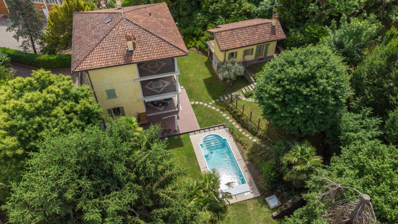 L'Ortensia Della Villa Isabella, Camera Con Vista Lago, Balcone Sul Parco E Bagno Esclusivo All'Esterno Della Camera Stresa Eksteriør bilde